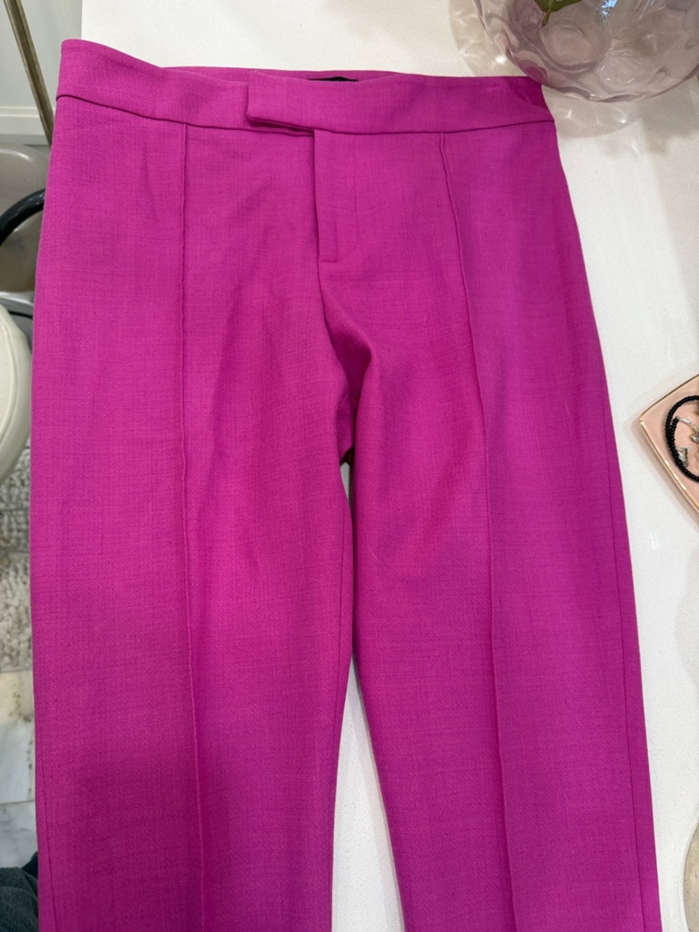 Smythe Bright Fuchsia Straight-Leg Trousers